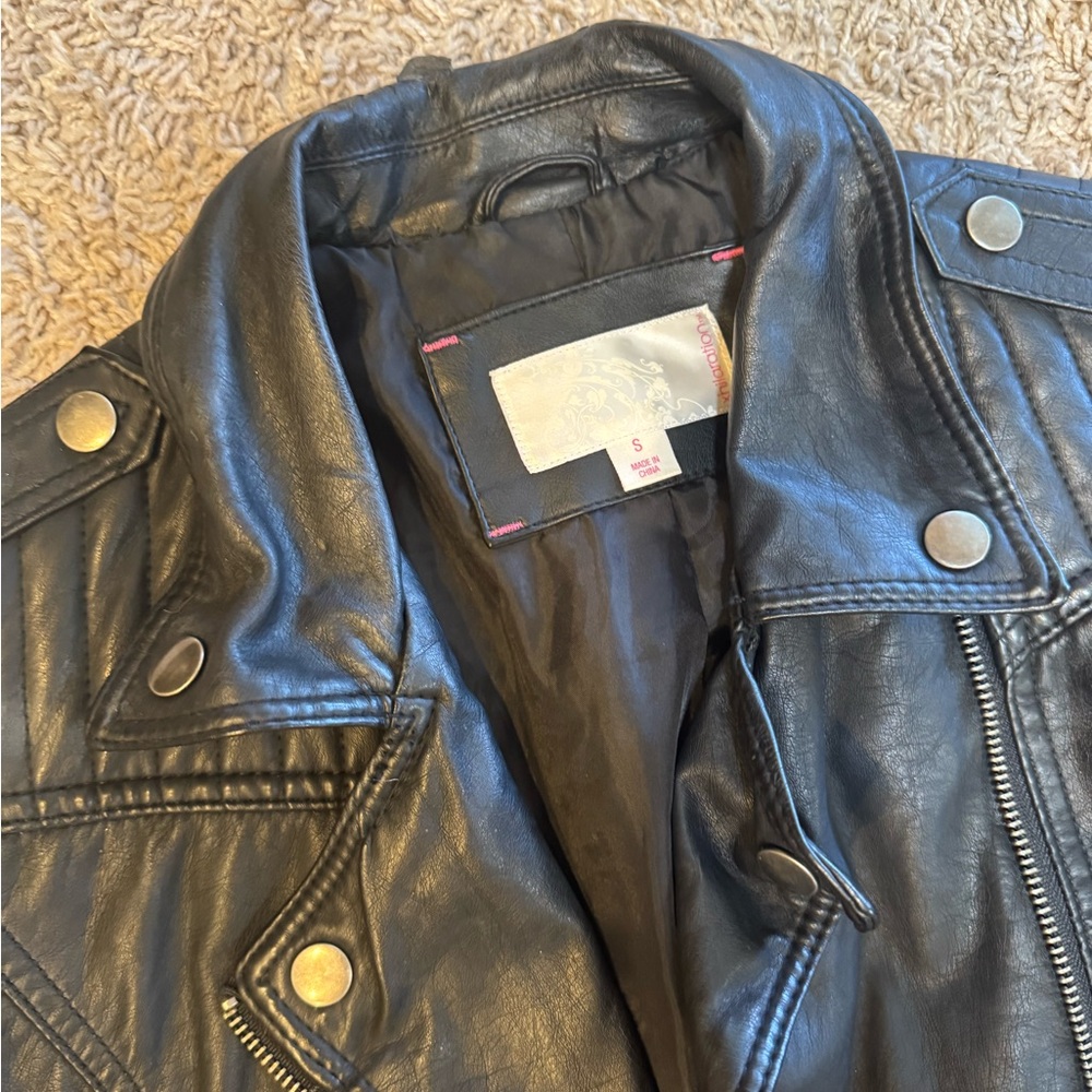 Guess Pink and Black Faux Leather Jackets - Picture 3 of 7